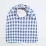 Periwinkle Blue & White Gingham Baby Bib