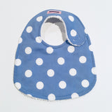 Periwinkle With White Dots Baby Bib