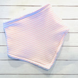 Pastel Stripes Cotton Knit Bandana Baby Bib