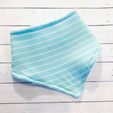 Pastel Stripes Cotton Knit Bandana Baby Bib