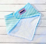 Pastel Stripes Cotton Knit Bandana Baby Bib