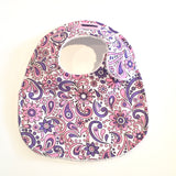 Lavender and Pink Flower Baby Bib
