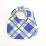 Royal Blue & Green Big Plaid Baby Bib