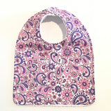 Lavender and Pink Flower Baby Bib