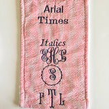 Pink Seersucker Bib & Burp Pad Gift Set