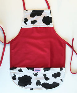Child's Apron with Cow Print