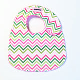 Pink & Green Chevron Bib