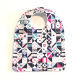 Blue & Pink Horse & Jockey Silks Baby Bib