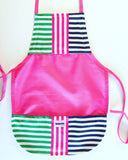 Preppy Patchwork Child's Pink Apron