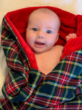 Stewart Plaid Flannel & Fleece Baby Blanket