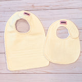 Yellow Stripe Seersucker Baby Bib