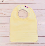 Yellow Stripe Seersucker Baby Bib