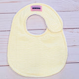 Yellow Stripe Seersucker Baby Bib
