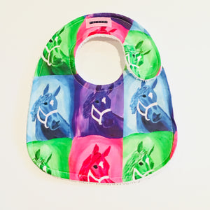 Horse Head Four Color Baby Bib