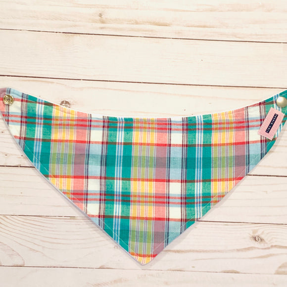 Madras Bandana Baby Bib