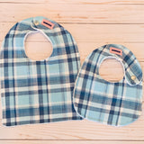 Hues of Blue Madras Baby Bib