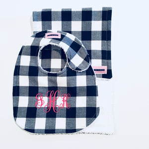 Custom Bib & Burp Pad Gift Set
