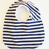 Navy & White Thin Striped Bib
