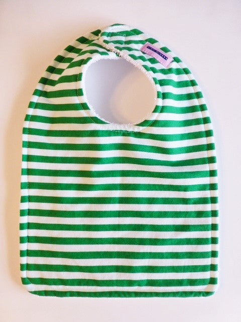Kelly Green & White Striped Bib