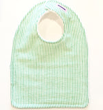 Green Stripe Seersucker Baby Bib